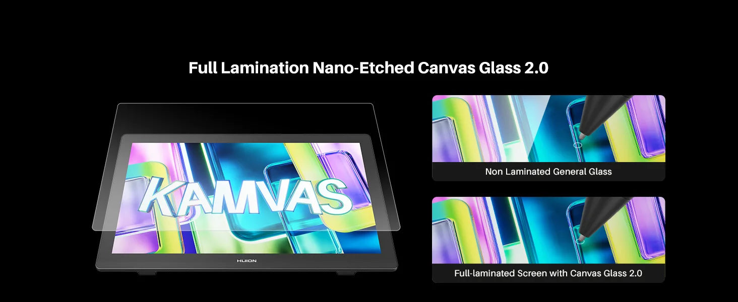 Huion Kamvas 22 Gen 3 New Graphics Tablet 2.5K Screen 90Hz Display PenTech 4.0 16K Pressure Stylus Canvas Glass 2.0 for Drawing