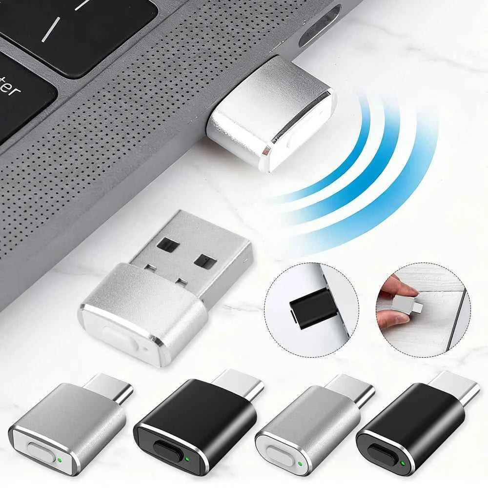 Mouse Jiggler Undetectable Automatic Mover USB/C Port Undetectable Automatic Shaker Keeps Computer Awake Simulate For PC Laptop