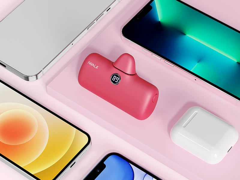 IWALK Capsule Power Bank Mini Portable Wireless Backup Battery Fast Charging Power Supply 4800mAh Suitable for iPhone Lightning