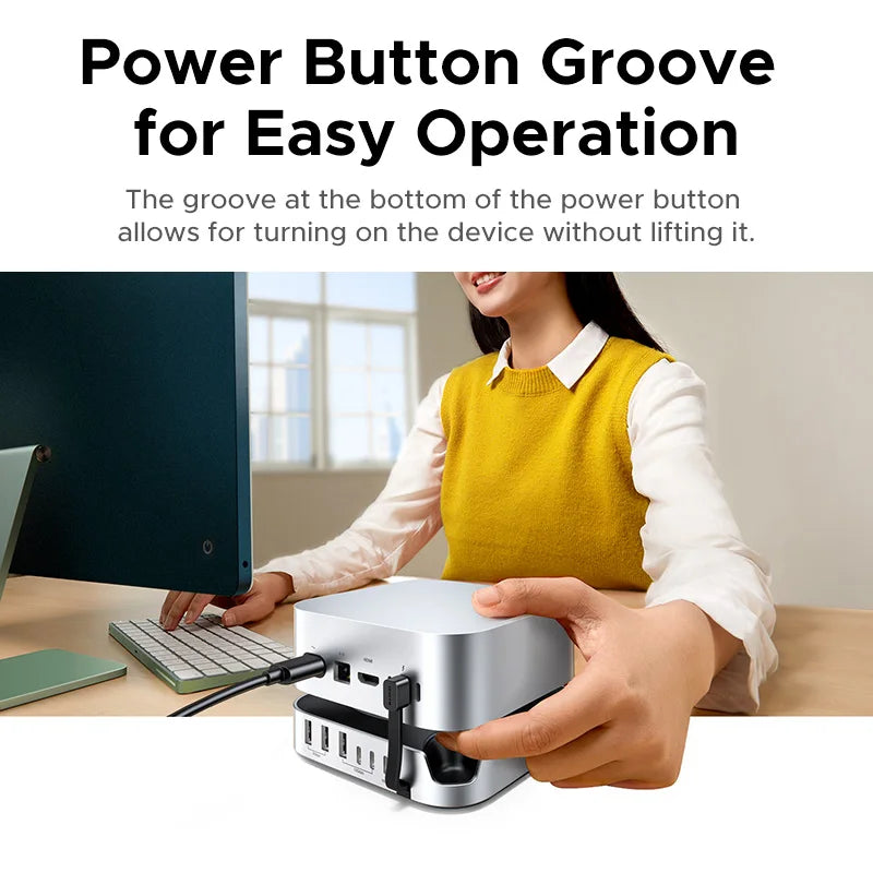 UGREEN USB HUB Docking Station for Mac Mini M4 M4 Pro M.2 NVMe SSD 8TB Max 10Gbps USB-A&C Ports SD&TF 170MB/s USB Splitter Dock - WinSupport Tech