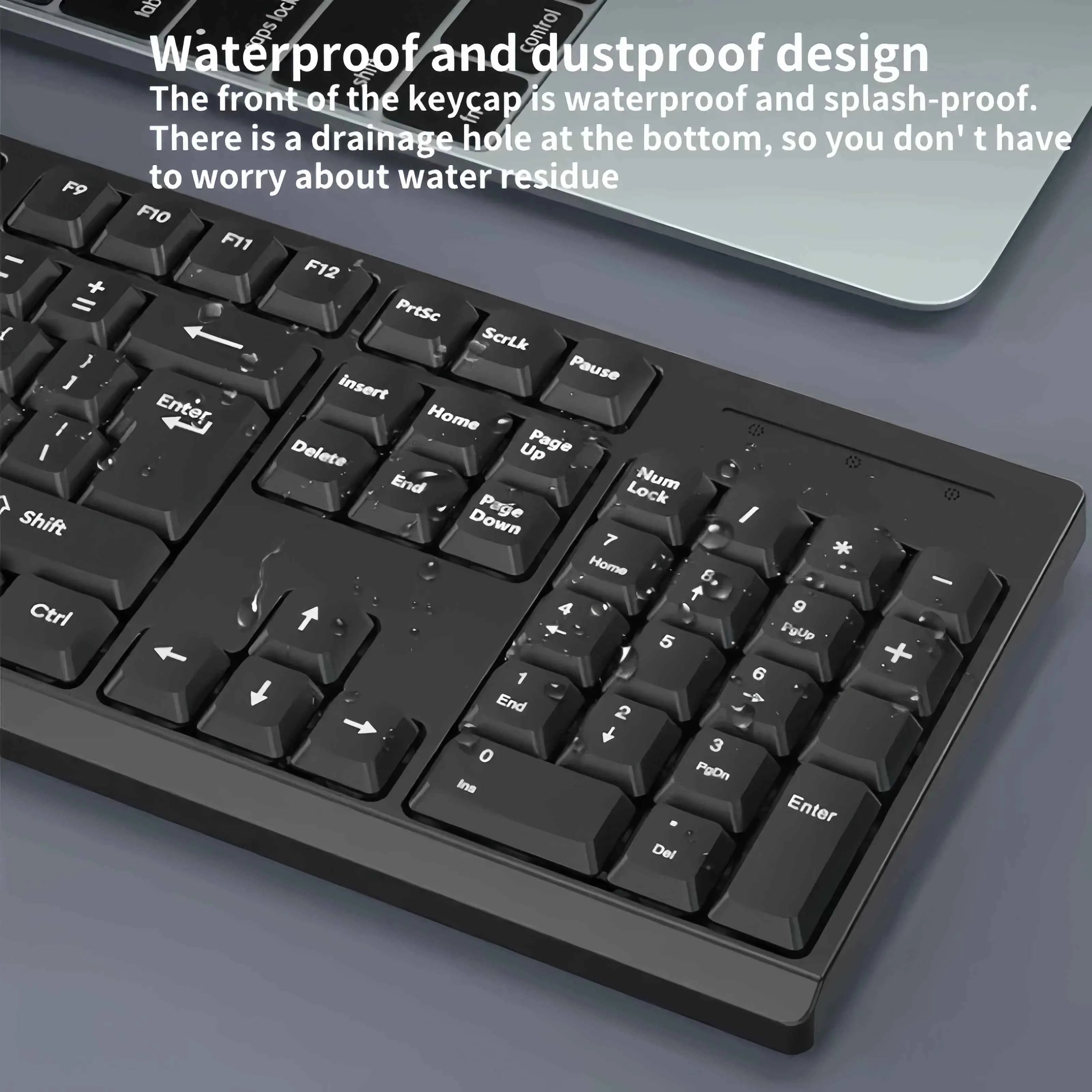 2.4G Wireless Keyboard Mouse Set, 104 Keys Keyboard and Mouse Combo, 2.4G Wireless Mouse For Laptop PC