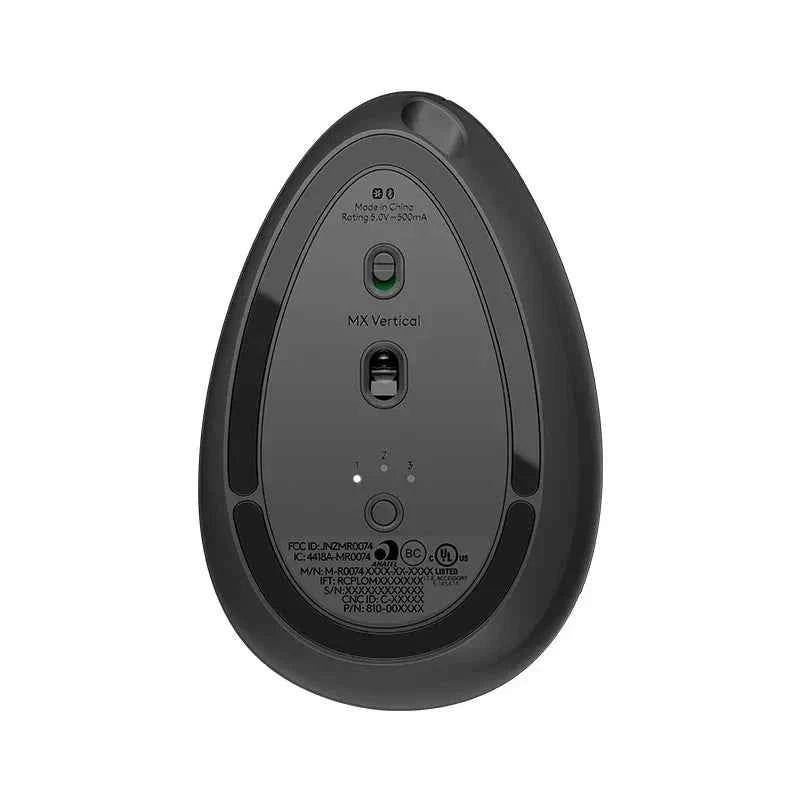 Logitech MX Vertical Wireless Mouse – Ergonomic Design Reduces Muscle Strain, Move Content Between 3 Windows and Apple Computer