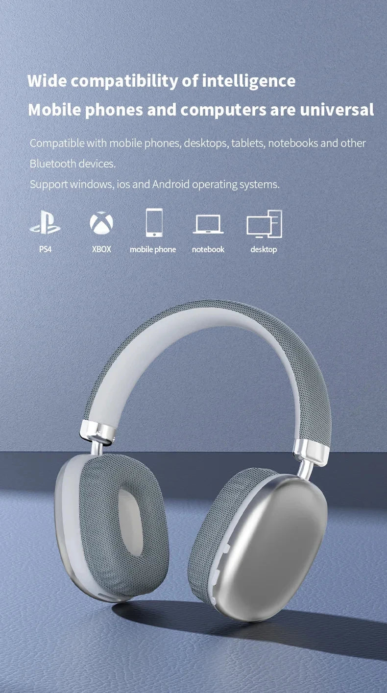 2026 Bluetooth Over Ear Headphones Wireless, HiFi Stereo Sound, 12 Hours Playtime, Dual Device Pairing, Foldable Noise Isolating Gaming Headset B36 Wireless Bluetooth 5.3 Headphones