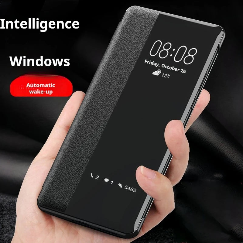 View Windows Case for Samsung Galaxy S26 S25 S24 S23 S22 S21 S20 Note 20 Ultra Plus PU Leather Smart Flip Shockproof Cover Shell