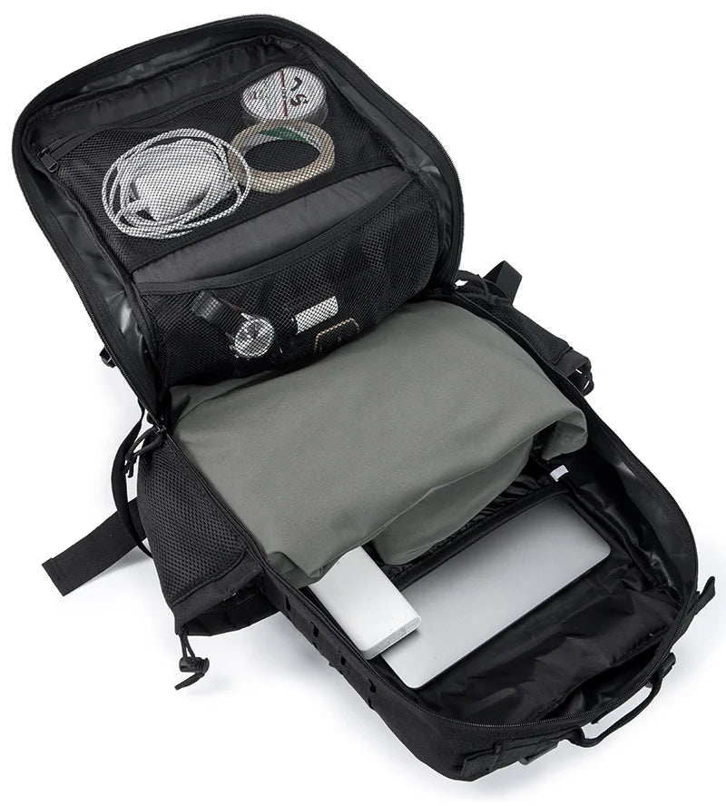 45L Tactical Backpack survival Bag Hunting MOLLE Backpack GYM For Men EDC Outdoor Hiking Rucksack Witch Bottle Holder