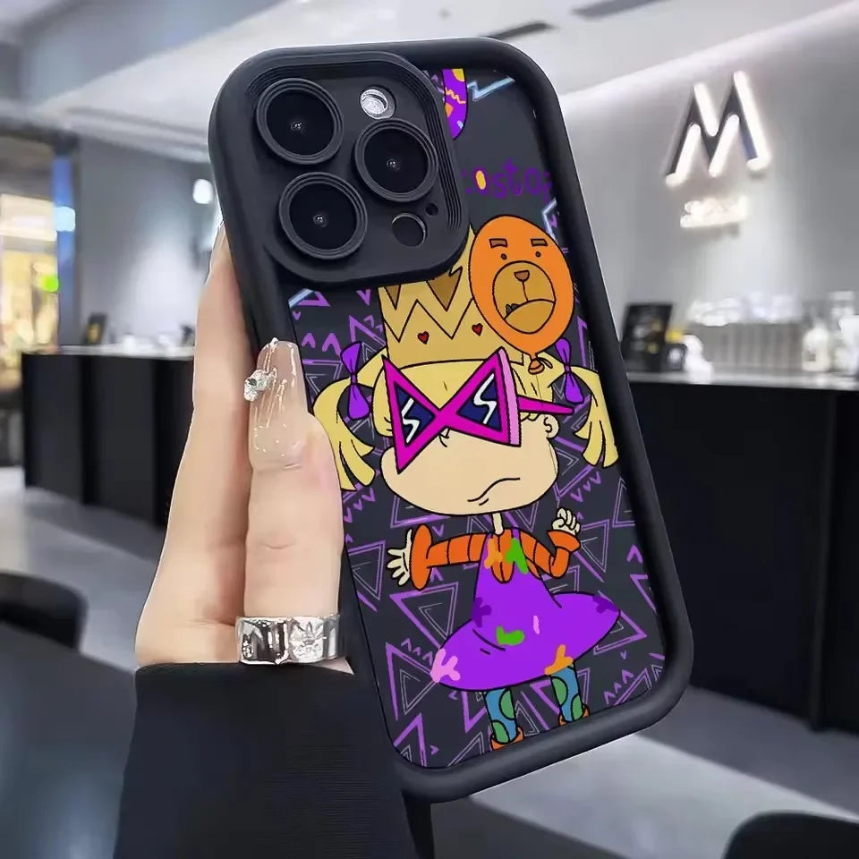 Funny Cartoon Phone Case for IPhone 16 15 14 13 12 11 Pro Max 16 XS X  Plus Soft TPU Back Cover