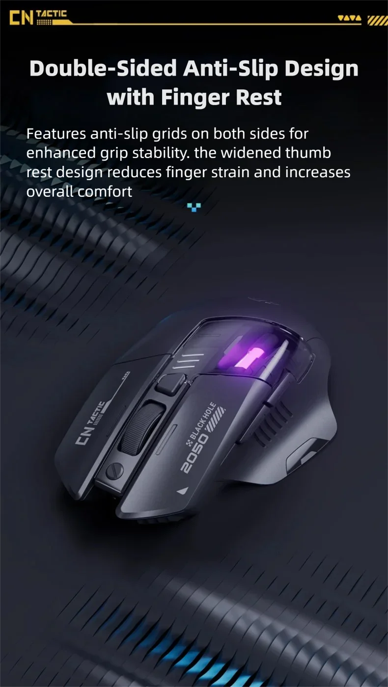 Inphic A9 Explorer V2 Wireless Gaming Mouse 500mA Battery Level Display Ergonomics Bluetooth Office Mouse For PC Laptop