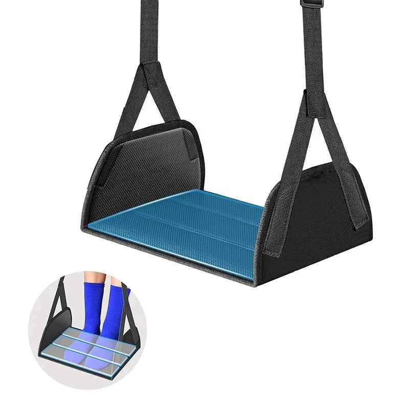 Portable Foot Hammock, Airplane Footrest ,Feet Rest with Adjustable Strap for Office Working, Plane Train Travel, Car