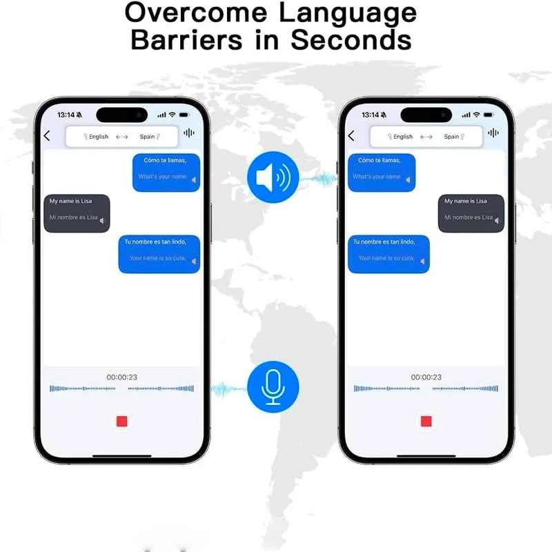 UYUXIO OWS Real Time Translation Earbuds with 144 Languages AI Translating Earphone with LCD Touch Screen Ear Buds Headphone