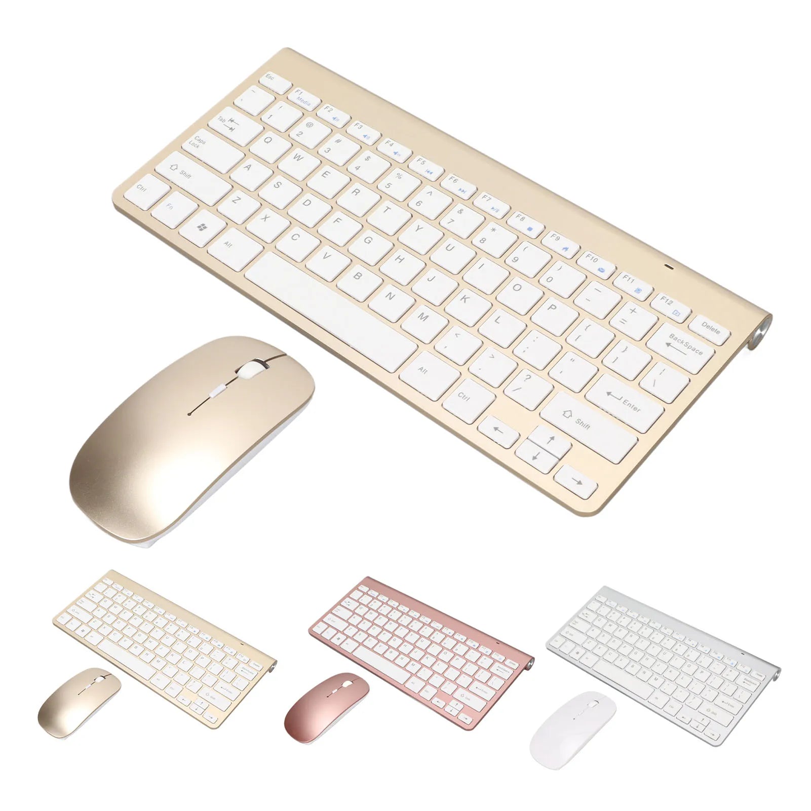 Keyboard Mouse Set 2.4G Wireless 78 Keys USB Thin Etched Keycaps Ergonomics Mute Button Computer Keyboards Mouse Wireless Mouse