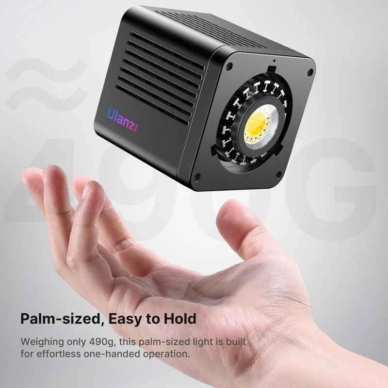 Ulanzi L024 40W RGB Video Light 3400mAh 2500-6500K CCT COB Light for Camera Outdoor Live Broadcast Full Color Photography Lamp