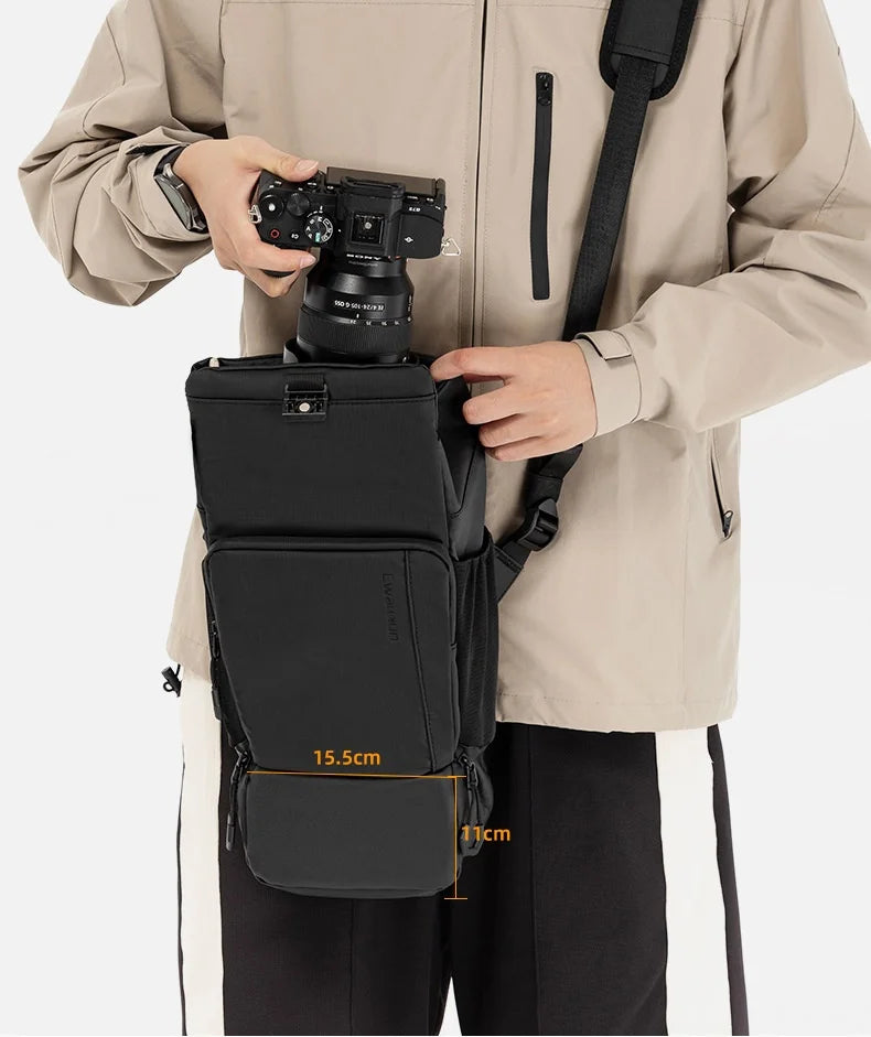Waterproof Camera Chest Pack Sling Bag – DSLR/SLR/Mirrorless Camera Waist & Shoulder Bag for Photography Travel & Outdoor Use