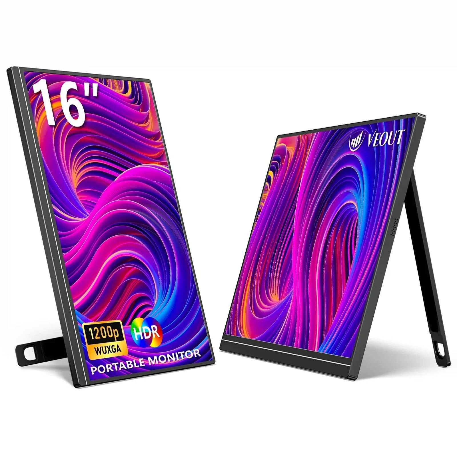 16“ VEOUT portable monitor 1920*1200P IPS, USB-C/HDMI, Free Sync 0.3