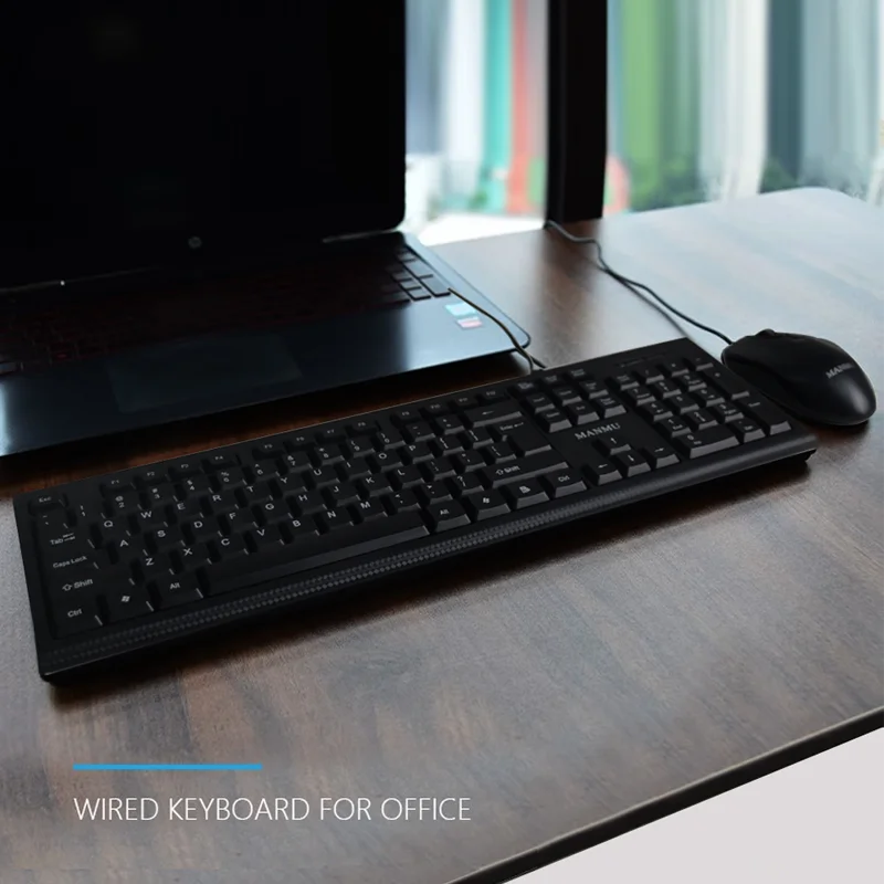 MANMU Office Keyboard And Mouse Combo Set Gaming Wired Mouse For Computer