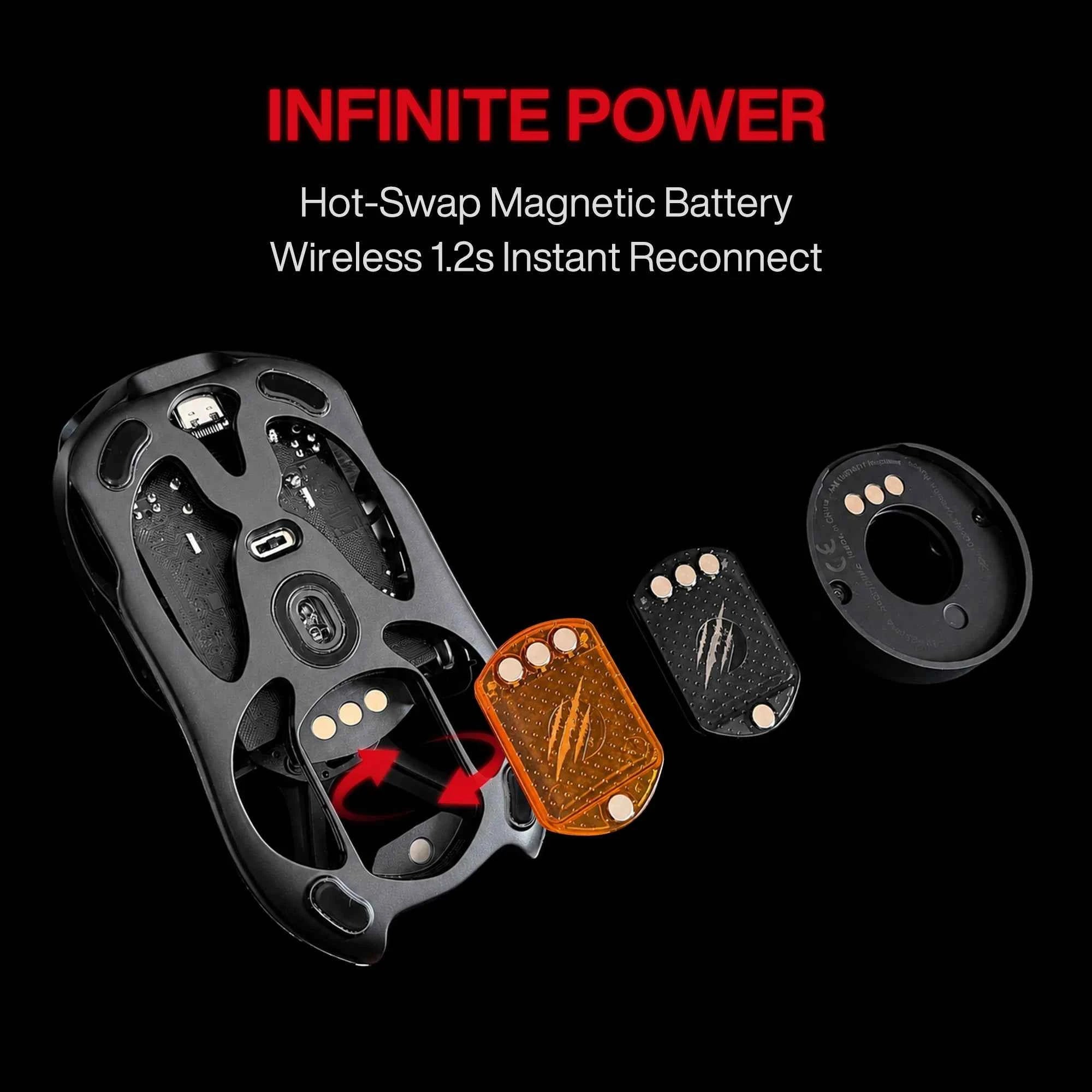 Angry Miao Infinity Gaming Wireless Mouse Metal Ultralight Hollow Hot-Swappable PAW3950 Dual 8K Wired Tri-Mode
