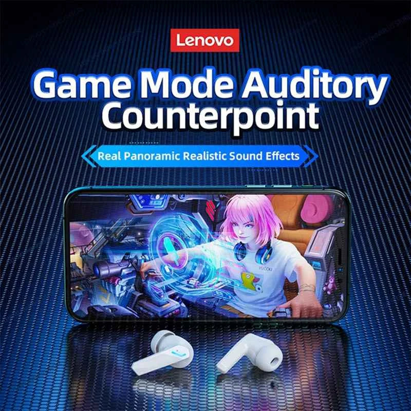 Choice Lenovo GM2 Pro TWS Wireless Bluetooth V5.3 Earphone HD Call Low Latency Headphones Dual Mode Music Gaming Earbuds GM2PRO