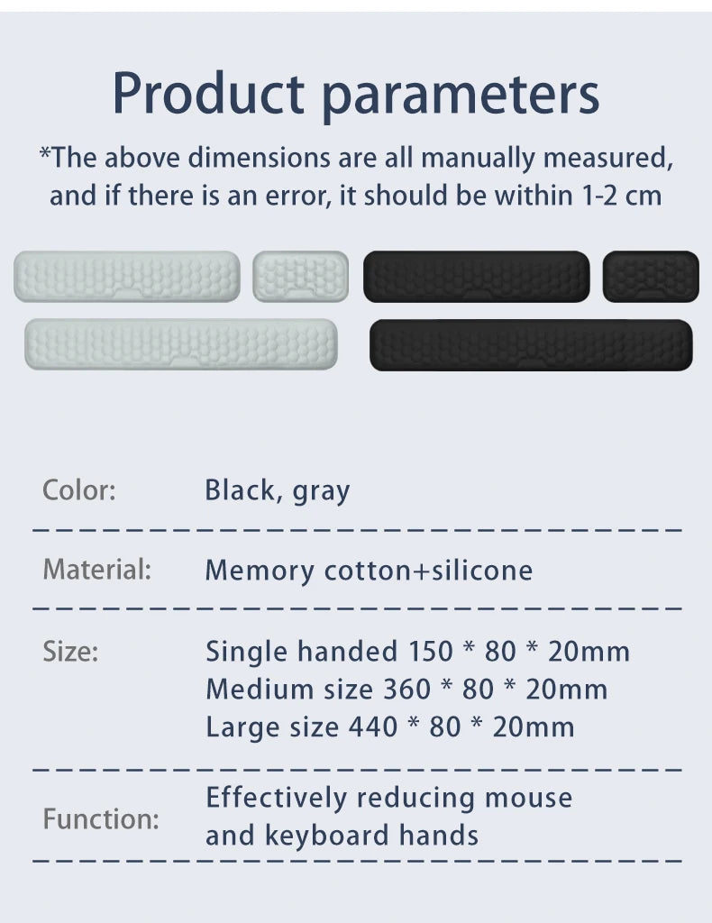 Keyboard Pad Mousepad Ergonomic Keyboard Mouse Wrist Rest Office Typing Protection Relax Wrist Memory Mouse Pad Computer Laptops