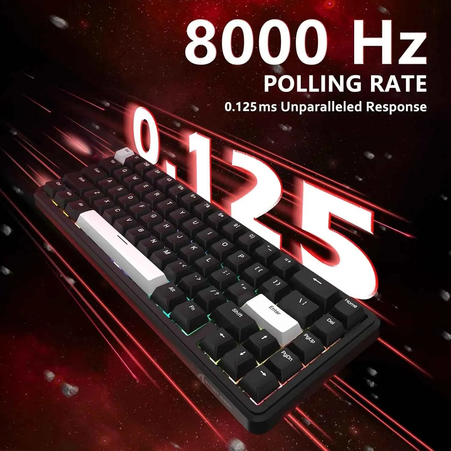 MAMBASNAKE x ATTACK SHARK X65 HE Wired Rapid Trigger Magnetic Switch Keyboard and R1 Mouse Combo