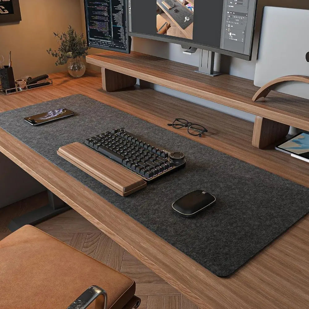 DITIPOO Felt Desk Mat Extended Mouse Pad
