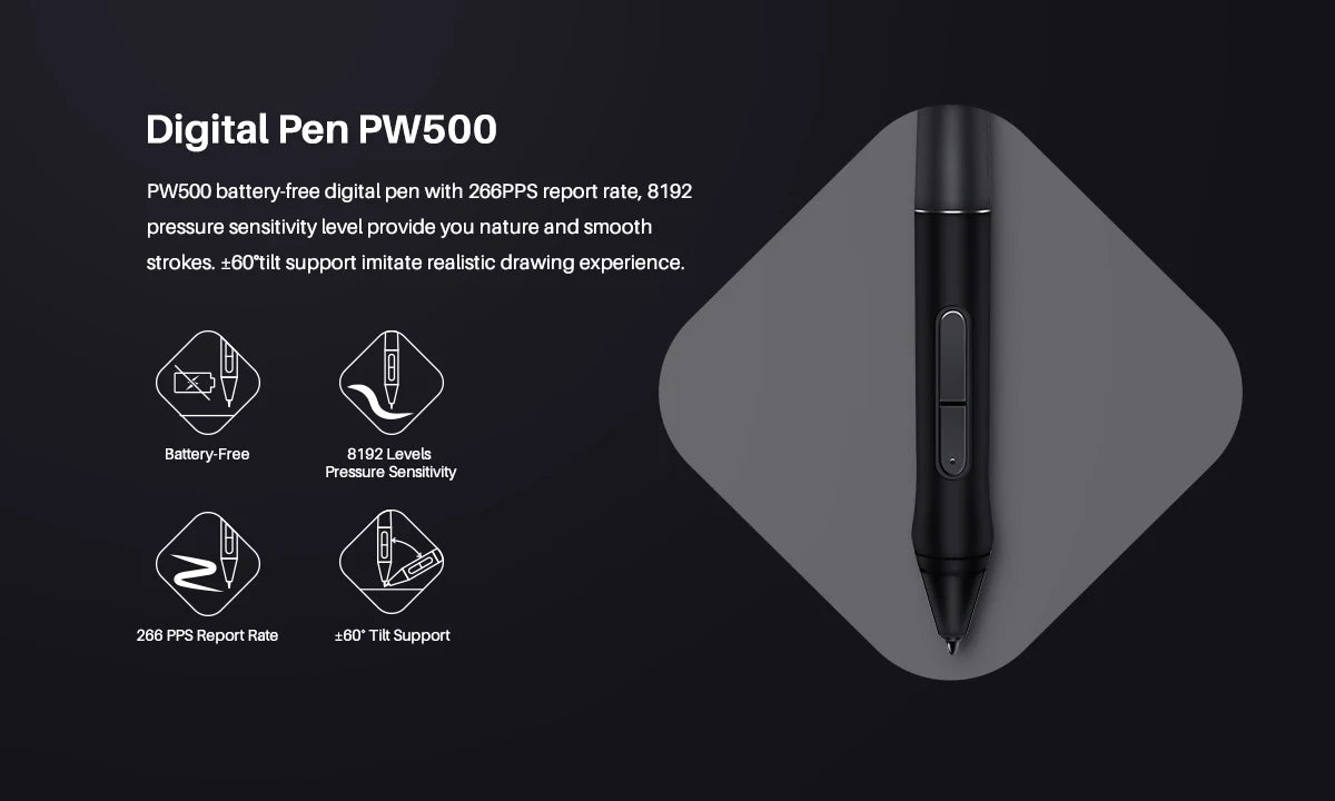 Huion Inspiroy Dial Q620M Graphic Tablet 8192 levels Wireless Drawing digital Pen Tablet with Dial for PC/Android