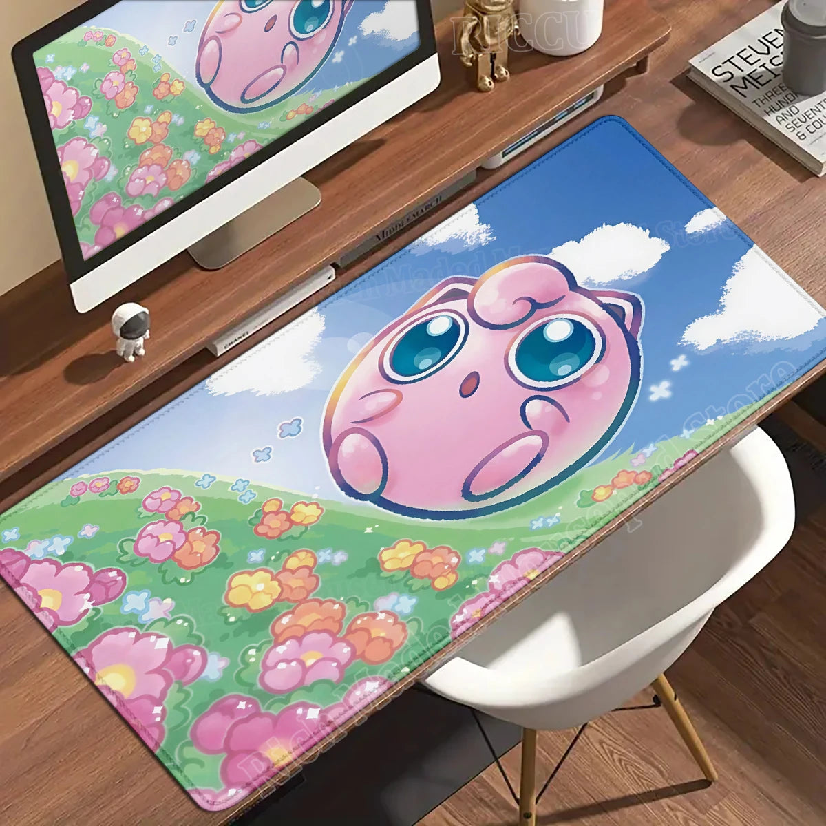 Kawaii Pink Keyboard Pad Clefairy Anime Gamer PC Cabinet Mouse Pad Ppokemon Jigglypuff Mousepad Laptop DeskMat E-Sports Mousemat
