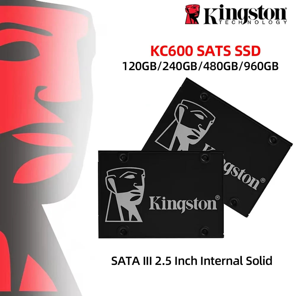 Kingston KC600 SSD 1TB 256GB 512GB 2TB SATA 3 2.5 Inch Internal Solid State Drive HDD Hard Disk HD SSD 1024GB Desktop Laptop PC - WinSupport Tech