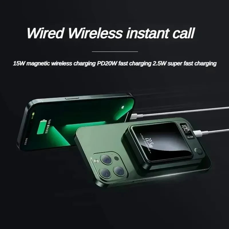 Magnetic Wireless Power Bank 200000mAh 22.5W Fast Charging External Battery Charger For Huawei Samsung iPhone PD 20W Powerbank