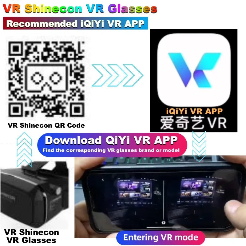 Wireless Virtual Reality Glasses IMAX Huge Screen 3D Glasses Google Cardboard Box VR Headset for 4.7-7.2
