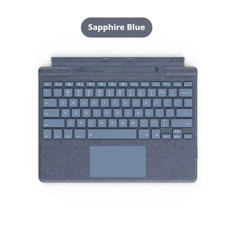 2025 New Color Microsoft Surface Pro 8/9/X/10/11 Bluetooth Magnetic Keyboard with Pen Slot,Touchpad and 7-color Backlit Keyboard