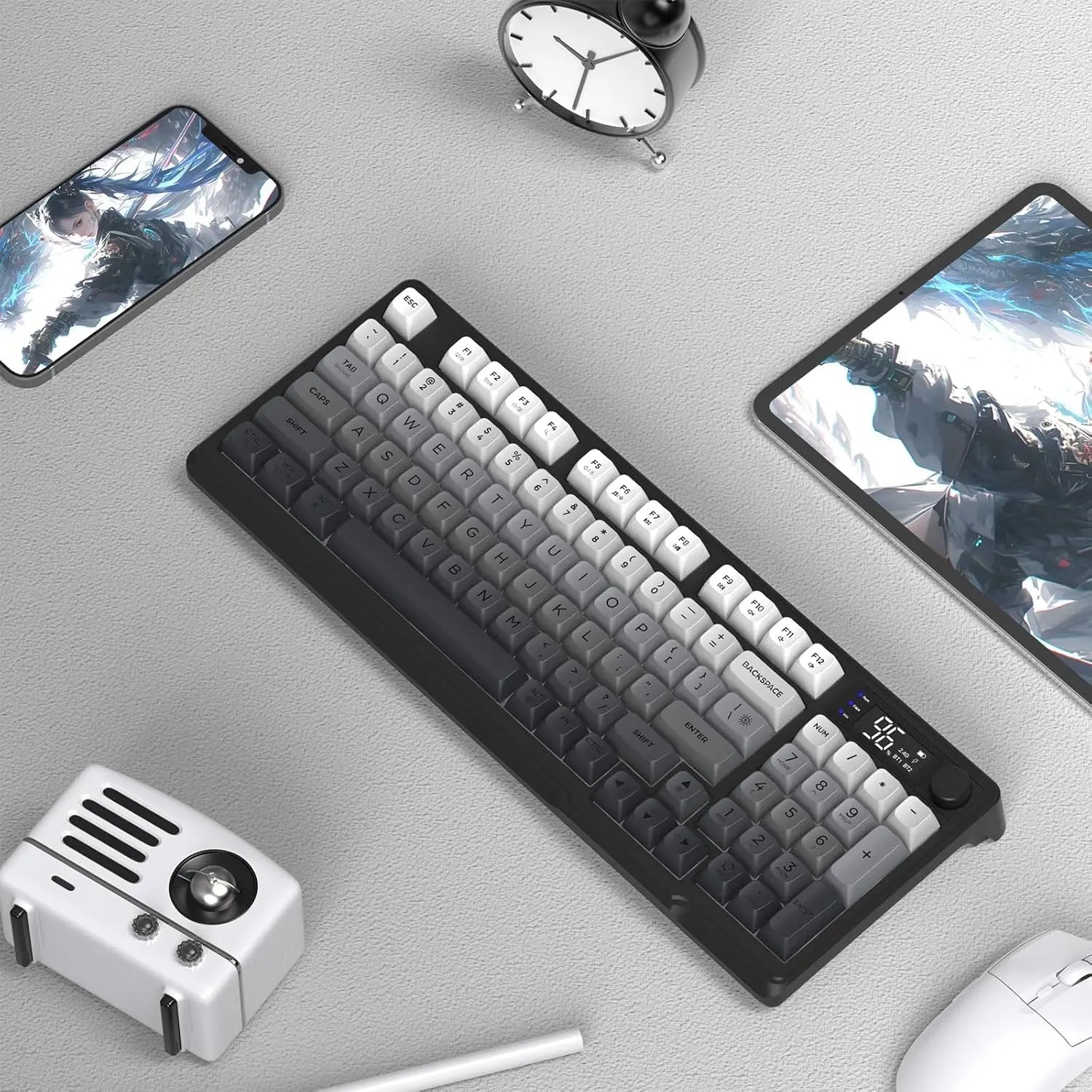 MAMBASNAKE x FREEWOLF M96 Wireless Gaming Keyboard Creamy Membrane with Rainbow Backlight