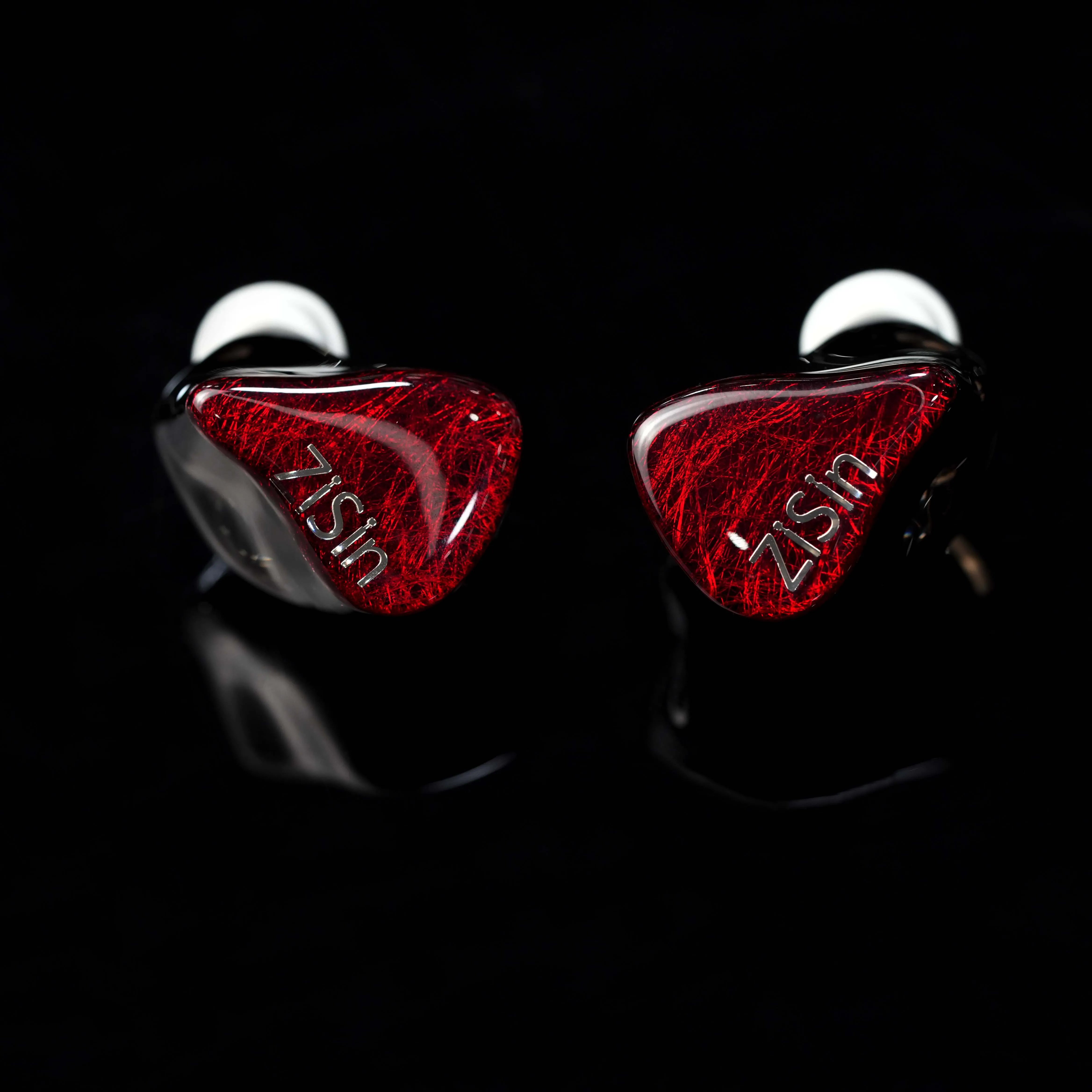 ZiSin Vermilion Flame In Ear Earphones 1DD+2BA Hybrid Drive Noise Reduction IEM 0.78mm/2PIN 4.4mm Monitoring Wired Earphones
