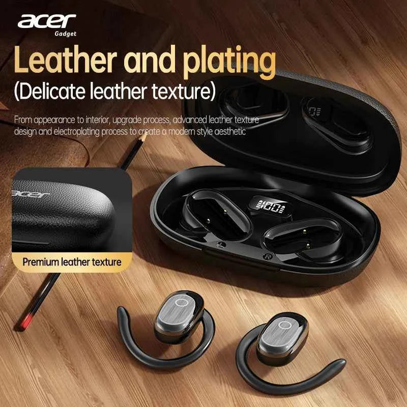[Official Acer Product] Ohr553 Wireless Bluetooth Earphones with Earhook Design, Ows Design, Hd Calls, Comfortable Wear, Suitable for Sports and Running, Compatible with Mobile Phones, Tablets, and Laptops