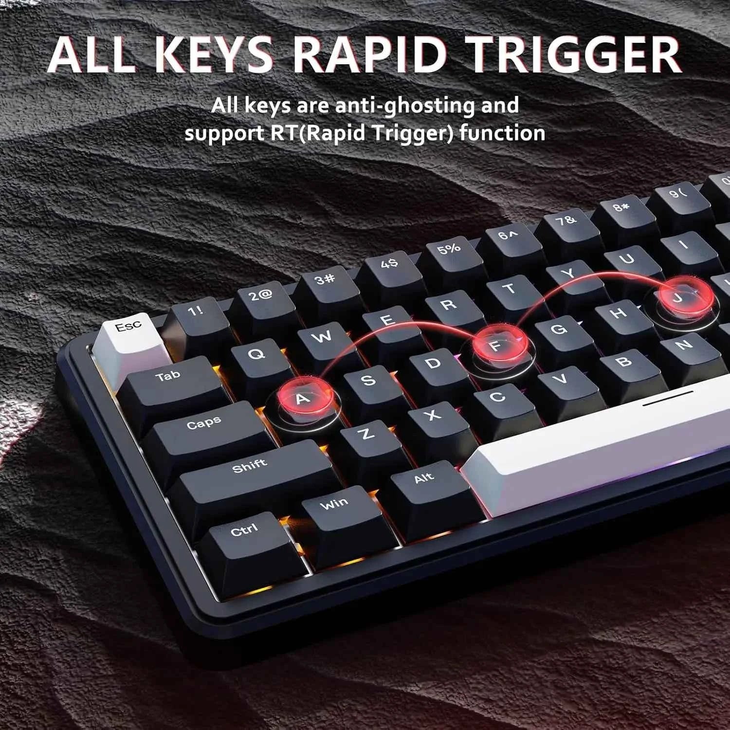 MAMBASNAKE x ATTACK SHARK X65 HE Wired Rapid Trigger Magnetic Switch Keyboard and R1 Mouse Combo
