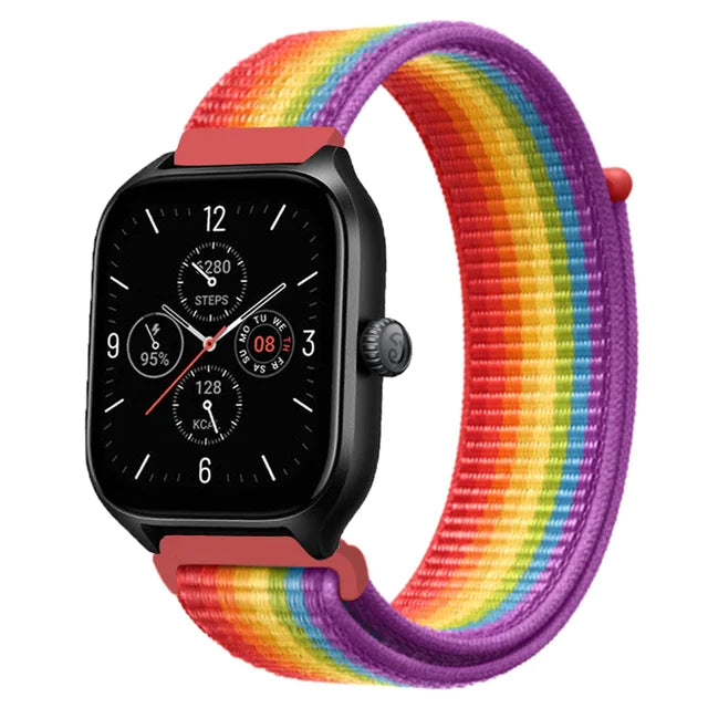 Nylon Loop Band For Amazfit GTS 4/3/3pro/2e/GTS 2 Mini/GTR 4 47mm/GTR 2/Stratos 2 3 Strap For Amazfit Bip 3 Pro Correa