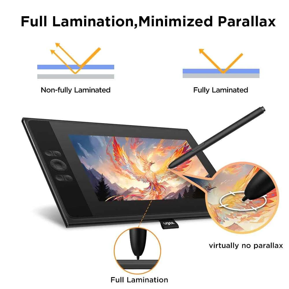 Ugee UE12 & UE12 Plus Drawing Tablet Graphic Table  Draw Display Digital Board Writing Pad Monitor for PC Windows Design Android