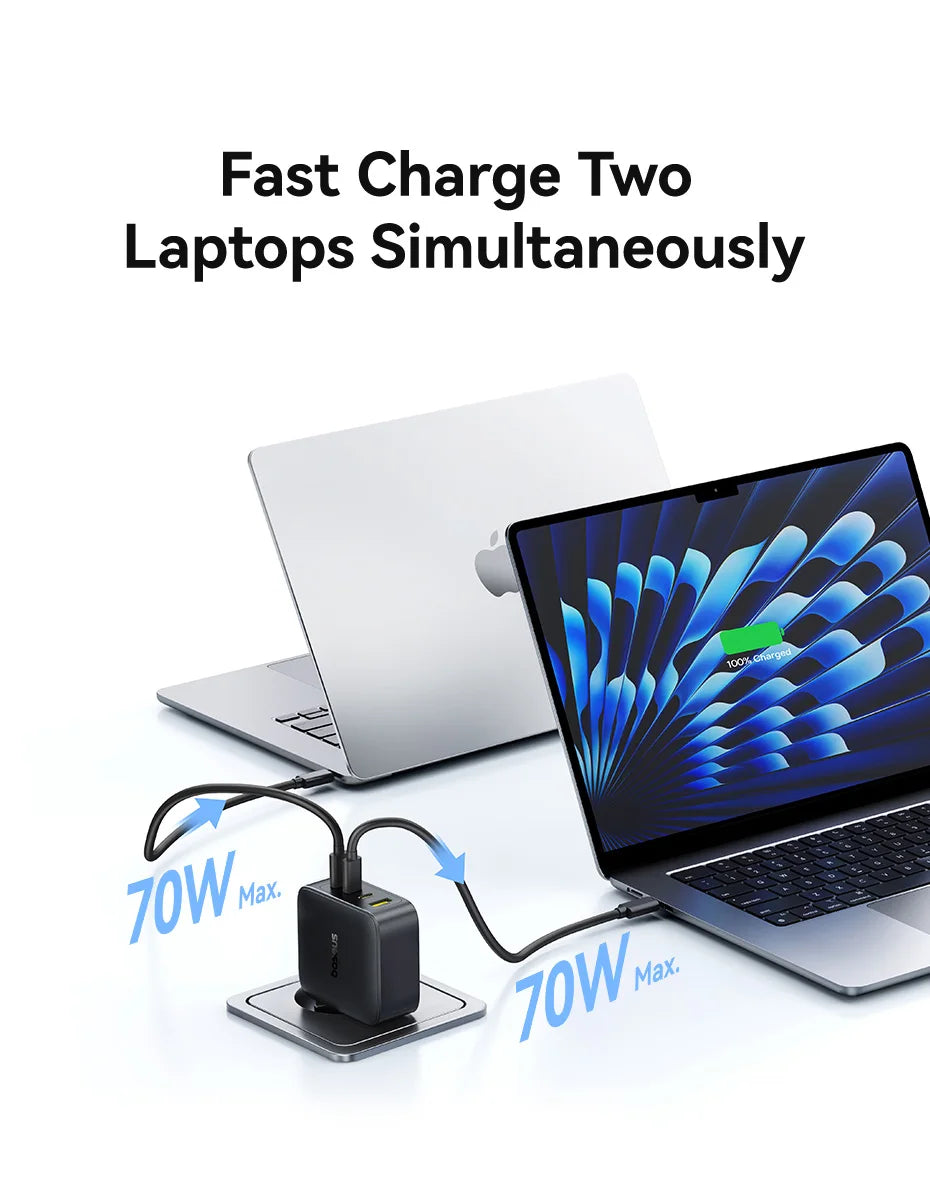 【New Sale】Baseus 140W GaN Charger PD Charger USB C Charger Fast Charge For Macbook Tablet Phone Charger For iPhone 17 16 15 14