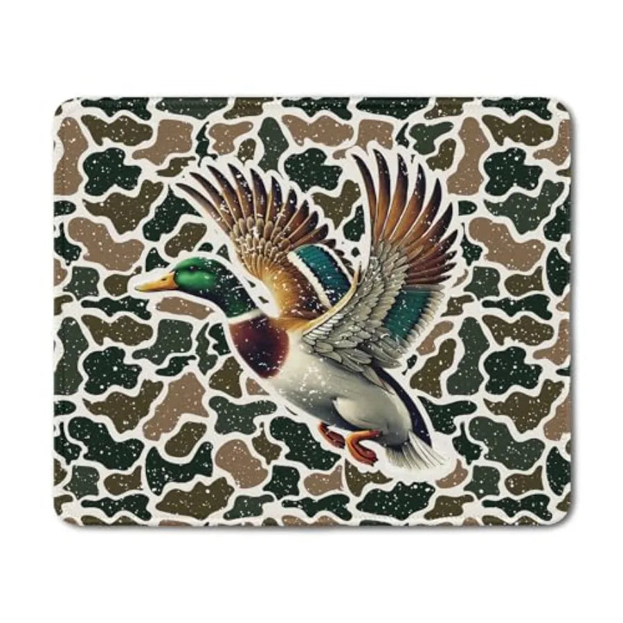 Mallard Duck Camo Mouse Pad, Duck Hunting Hunter Gifts, Camo Wildlife Mouse Pads Mousepad for Home Office Dorm Computers Laptop