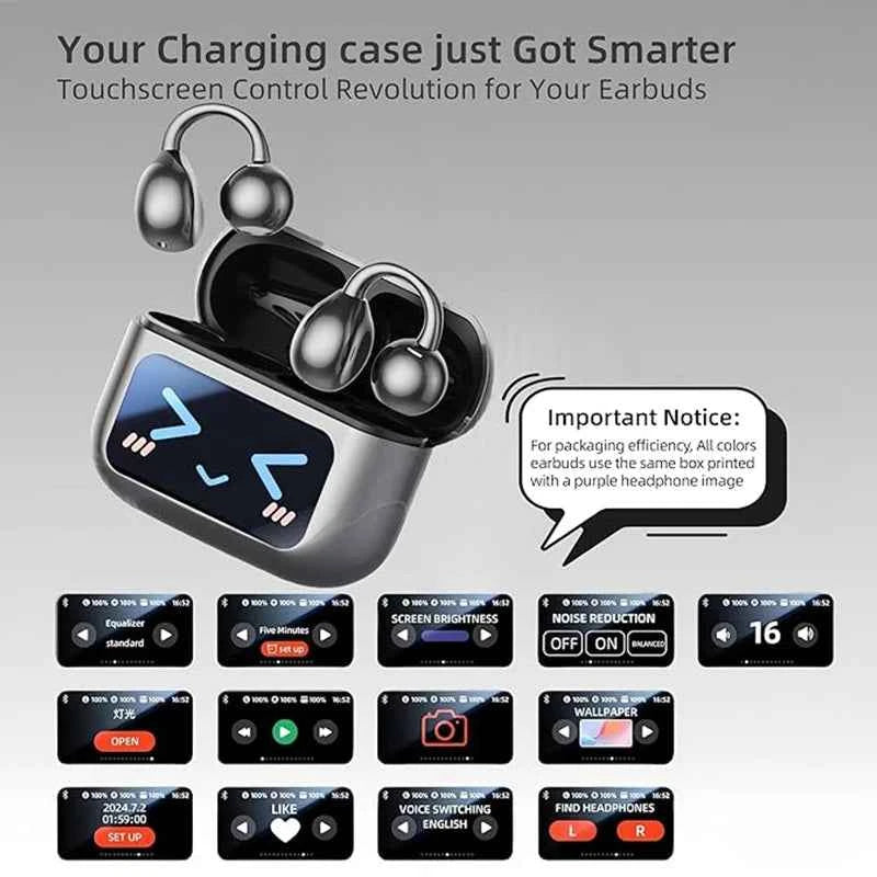 UYUXIO TWS AI Language Translator Earphone for iPhone Android with 144 Online Languages Real Time Translation Earbuds for Travel