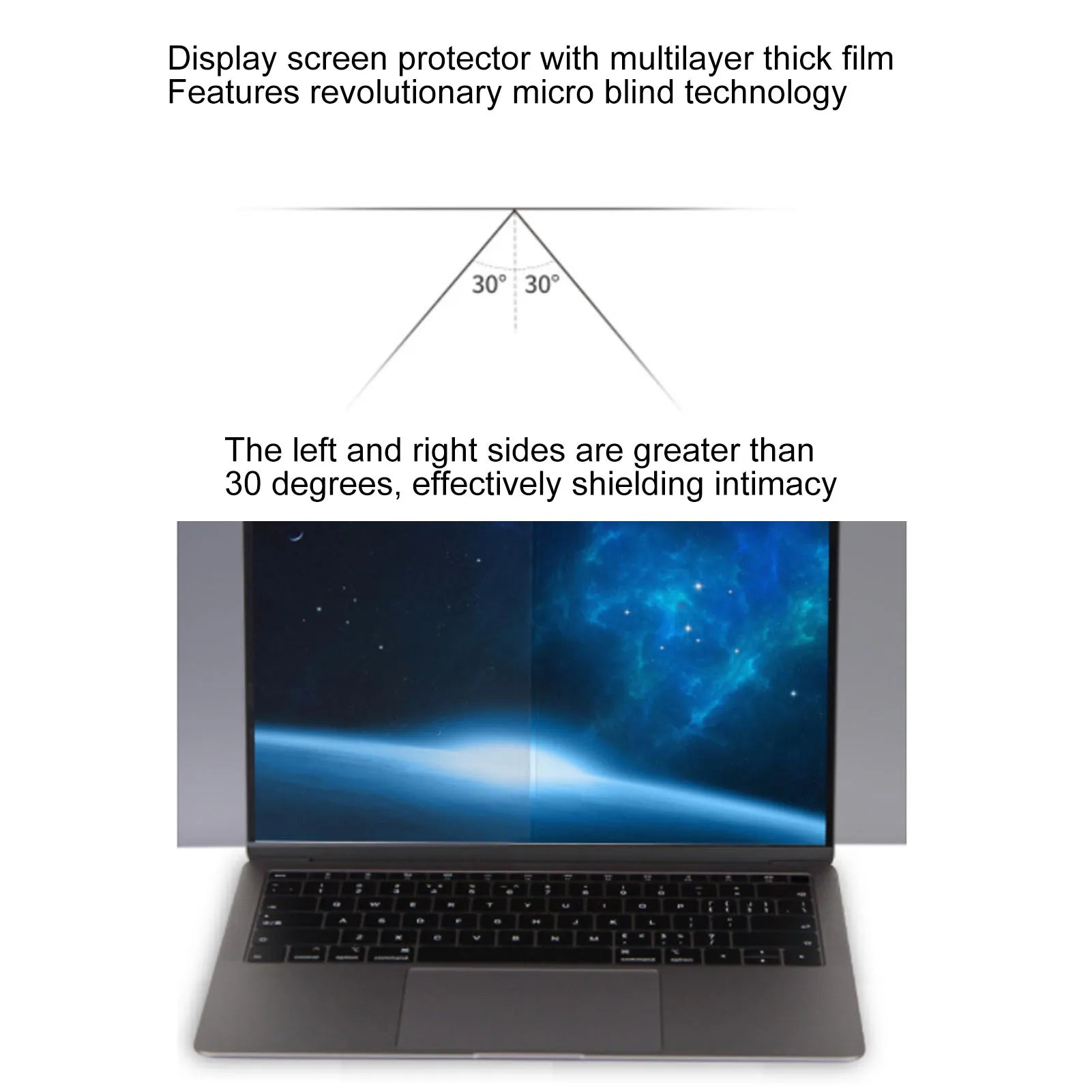 2 Pcs 24 Inch Computer Privacy Screen Filter Aspect Ratio 16:9 Scratch Proof Eye Caring Blue Light Screen Protector for Computer