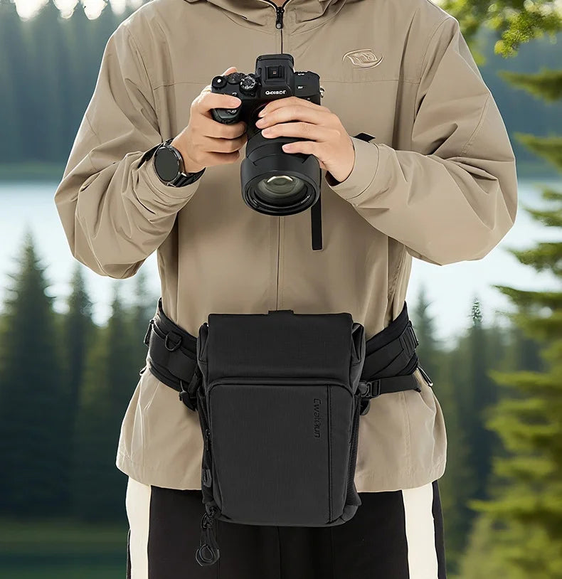 Waterproof Camera Chest Pack Sling Bag – DSLR/SLR/Mirrorless Camera Waist & Shoulder Bag for Photography Travel & Outdoor Use