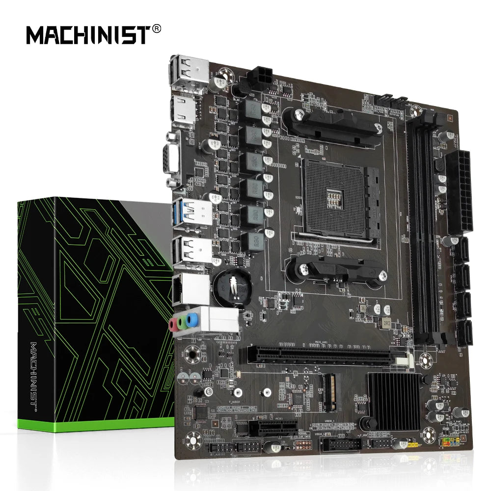 MACHINIST B450 Motherboard AMD Processor DDR4 Memory Dual-channel AM4 Mainboard NVME M.2  (Supports Ryzen 5500 5600 5600G CPU) - WinSupport Tech