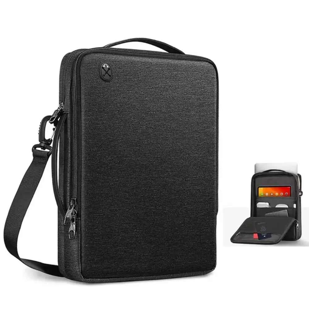 Universal 13.3-15.4 inch Laptop Shoulder Bag Large Capacity Shockproof Tablet Sleeve Portable Handle Carrying Case