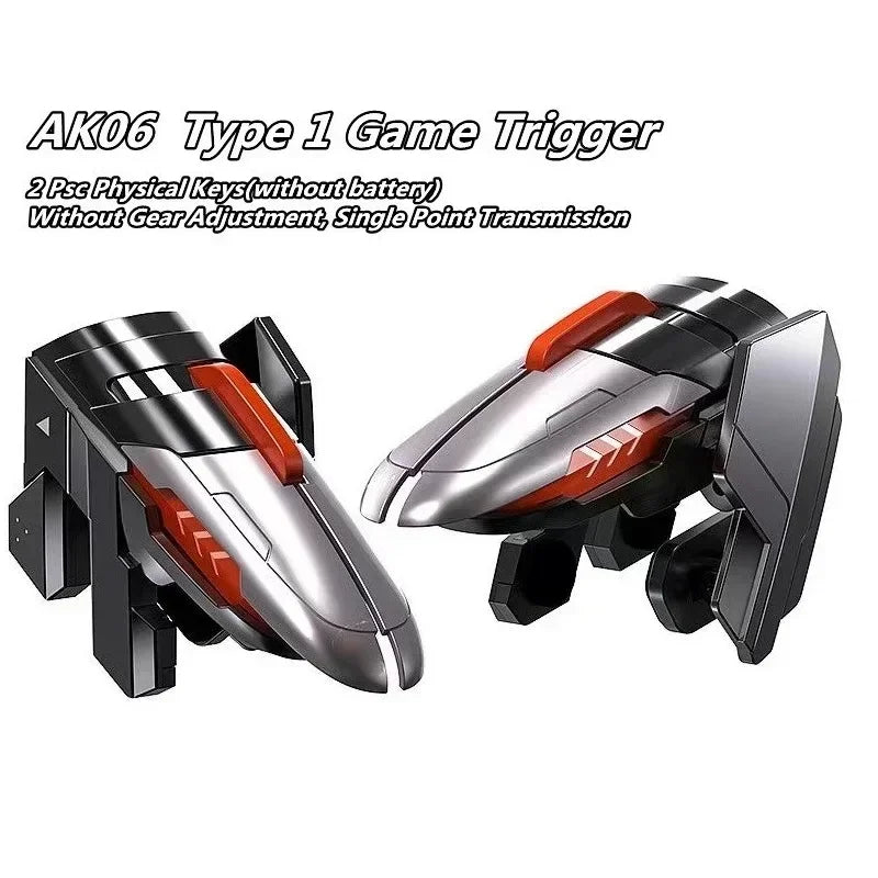 MEMO 6 Finger Mobile Phone ABS Game Trigger AK06 for PUBG Aim Shooting L1 R1 Alloy Key Button for IOS Android Gamepad Controller