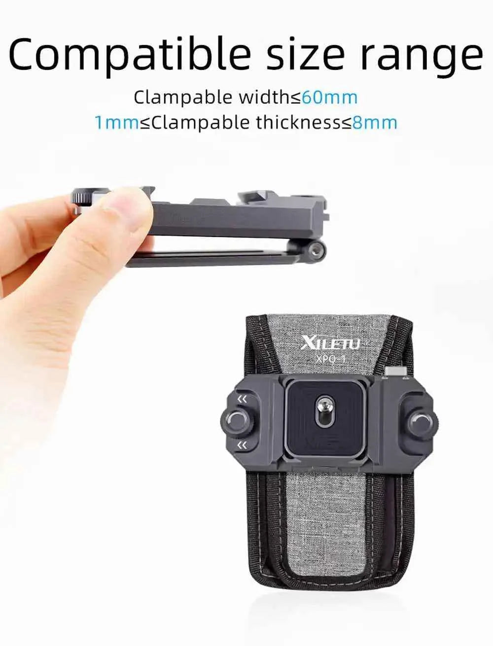 Backpack Quick Release Plate Clip Camera Quick Switch Tripod Slider Installation Adapter Camera Clip w/ Arca Swiss for Backpack