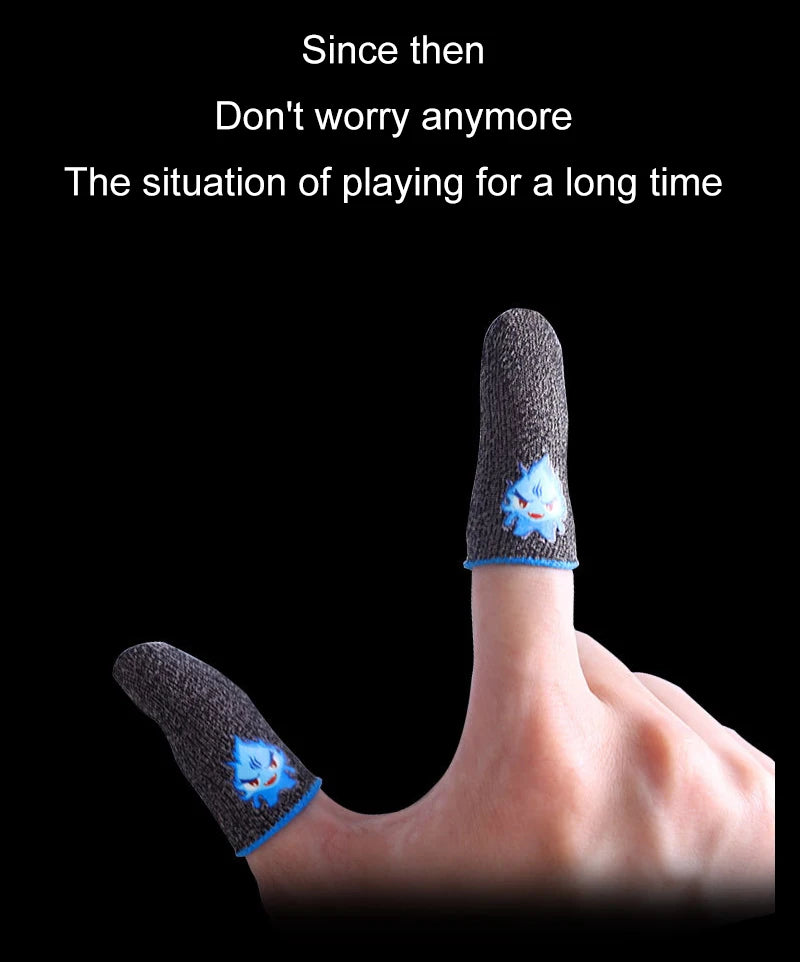 Breathable Touch Screen Finger Sleeves 1Pair | Anti-Sweat Mobile Gaming Thumb Gloves for PUBG Free Fire COD