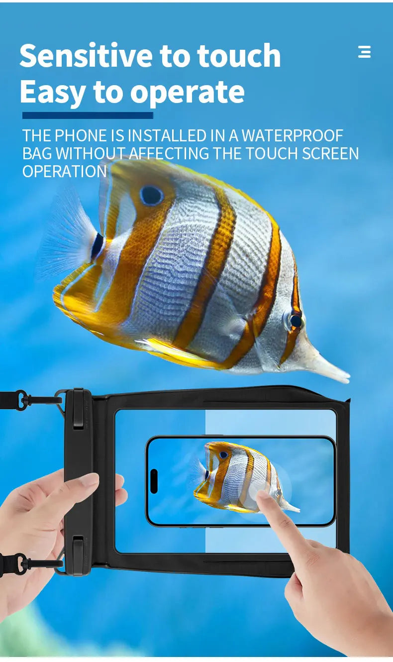 Waterproof Case for iPhone 16 15 14 Samsung S24 23 Ultra Pro Max Plus Large Capacity Swimming Underwater Diving Cover Pouch \';[