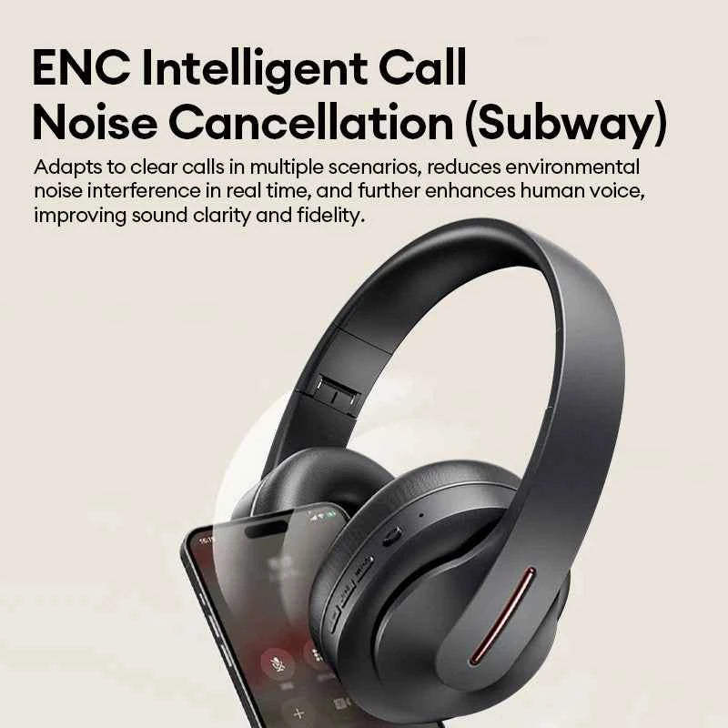 Lenovo LES-107 Wireless Over-Ear Bluetooth Sport Headphones Noise Cancelling Foldable Gaming Headset HiFi Bass Long Battery Life