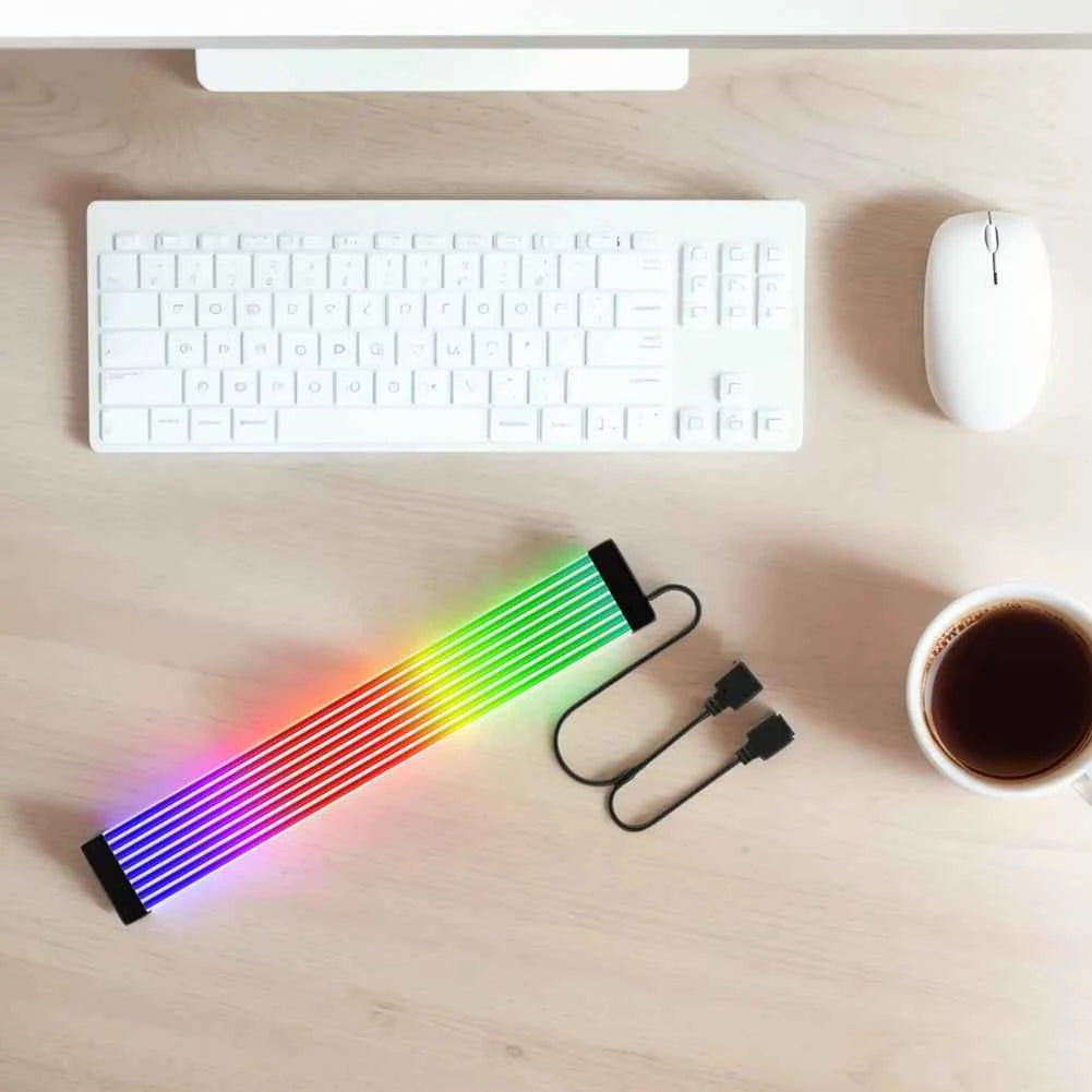 5V 3Pin ARGB Sync PC Cables 8Pin 24Pin PSU RGB Cable Extensions Flexible LED Strip Light DIY Kit for Computer Power Supply