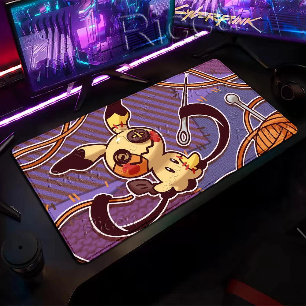 XXL Mousepad Laptop Japan Cool Anime Mouse Pad Large pokemon Mimikyu Gaming Mat Gamer PC Cabinet Keyboard Rug Desk Accessories