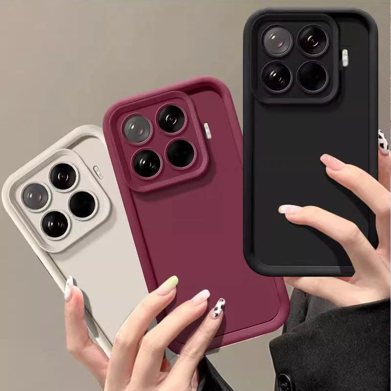 Shockproof TPU Case for Xiaomi 15T Pro/15T 5G with Camera Lens Protection Soft Silicone Black Cover for Mi 15 T Pro Shell
